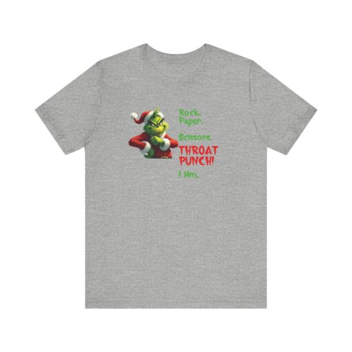 Rock. Paper. Scissors. THROAT PUNCH - Grinch Tee - Image 3