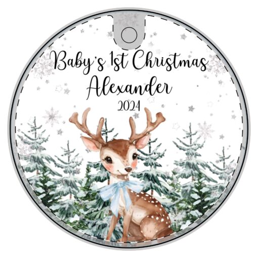 Personalized Boy Baby's 1st Christmas Ornament