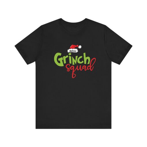 Personalized Grinch Squad Tee, christmas tee, christmas graphic tee, graphic chirstmas tee, graphic christmas shirt,funny christmas shirt - Image 3