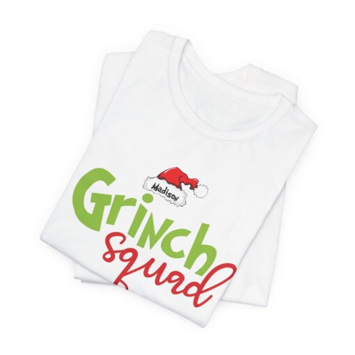 Personalized Grinch Squad Tee, christmas tee, christmas graphic tee, graphic chirstmas tee, graphic christmas shirt,funny christmas shirt - Image 2